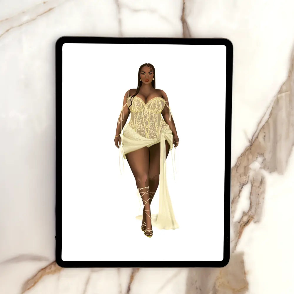 fully illustrated example of included pose