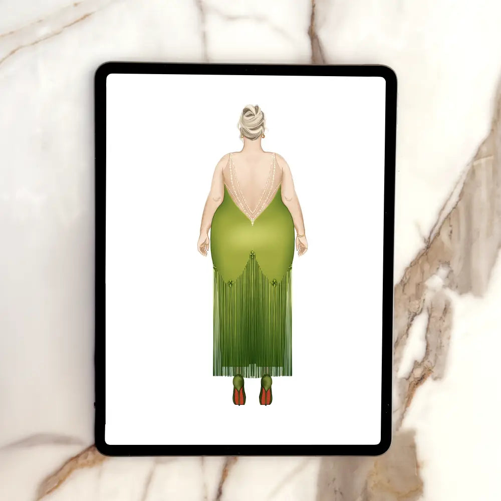 fully illustrated example of included pose