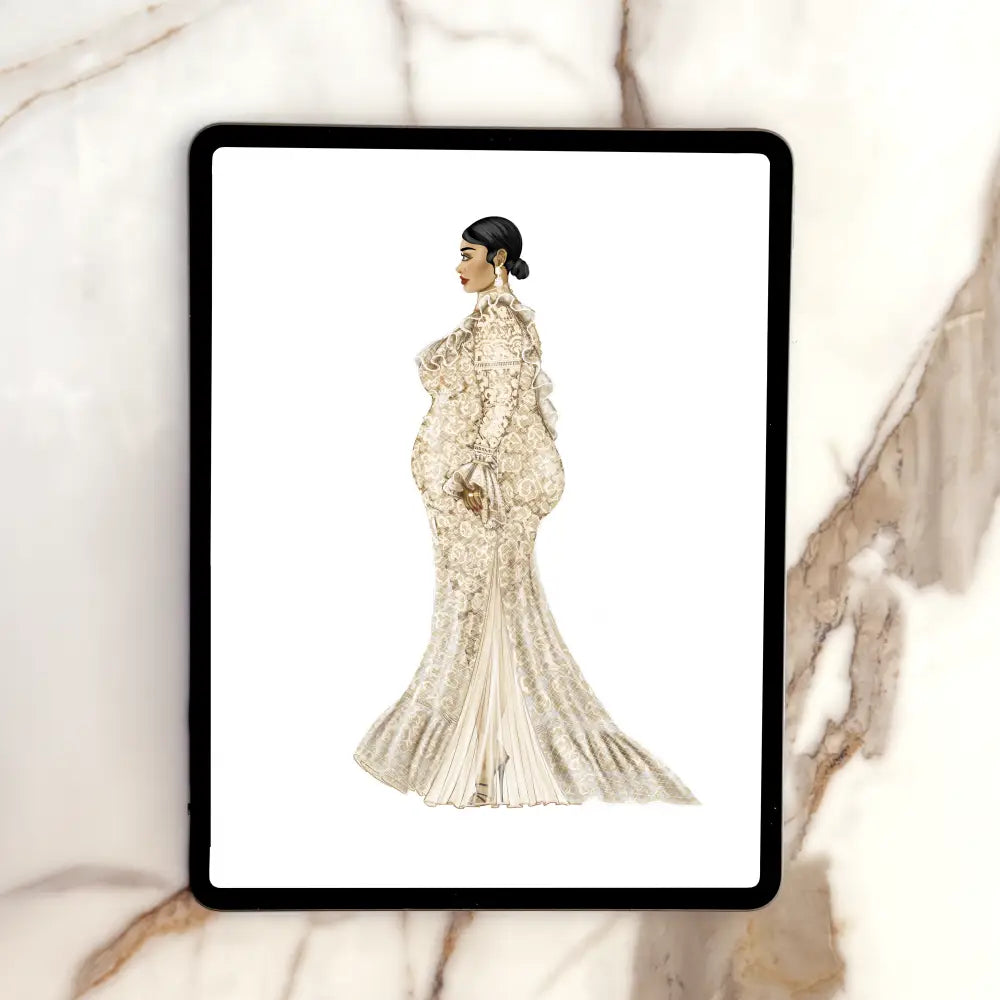 fully illustrated example of included pose